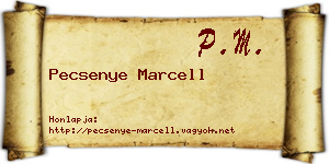 Pecsenye Marcell névjegykártya