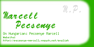 marcell pecsenye business card